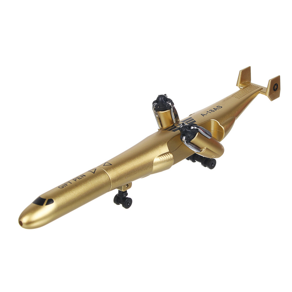 Ручка гелевая синяя, в форме вертолета, выдвижные винты и колеса, пластик, 3 цвета корпуса - #5