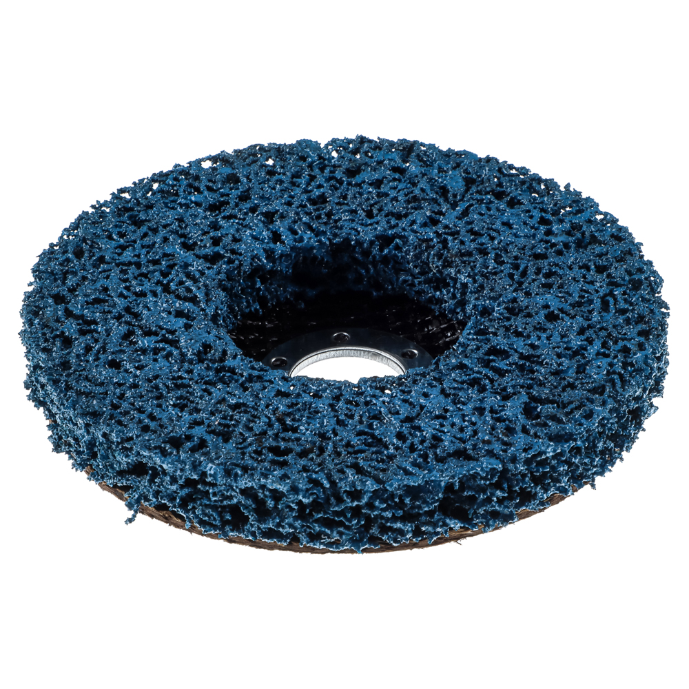 ЕРМАК Диск коралловый зачистной 125мм для УШМ, п.кв. 22 мм, толщина 14мм, синий, средняя жестк. - #2