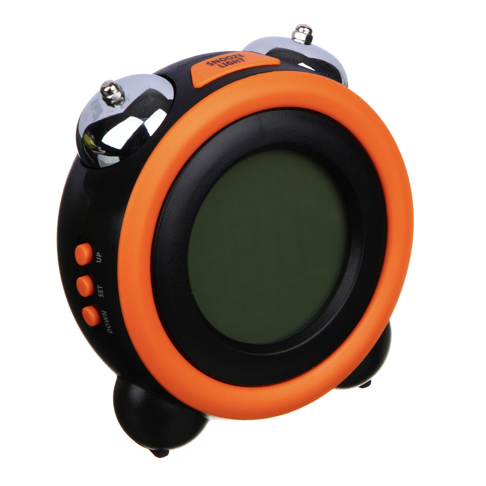 Будильник электронный LADECOR CHRONO, черно-оранжевый, 10,5x10,5x7 см - #5