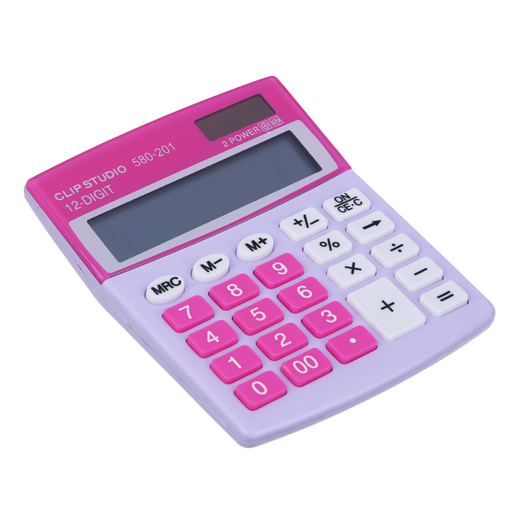 ClipStudio Калькулятор 12-разр. 10х12,5см, пластик, 2 цвета - #2