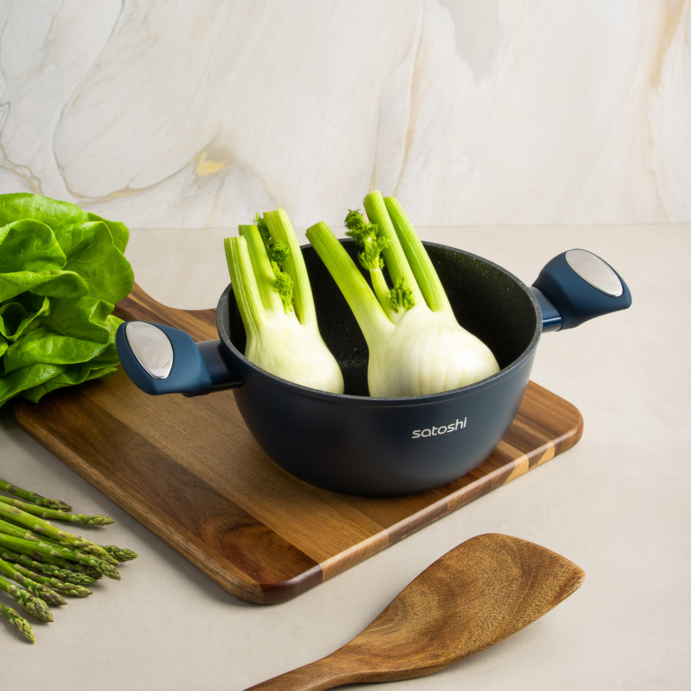 SATOSHI Ривьера Наб.посуд.8пр, а/пр.покр.:кастр.+крышки:2.3л;3.8л; ковш+крышка1,3л;сков.24,28см - #14