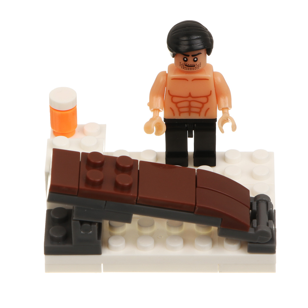 ИГРОЛЕНД Конструктор "Тренажерный зал" 6 в 1, в банке, 6,5х9 см, ABS, 6 видов - #9