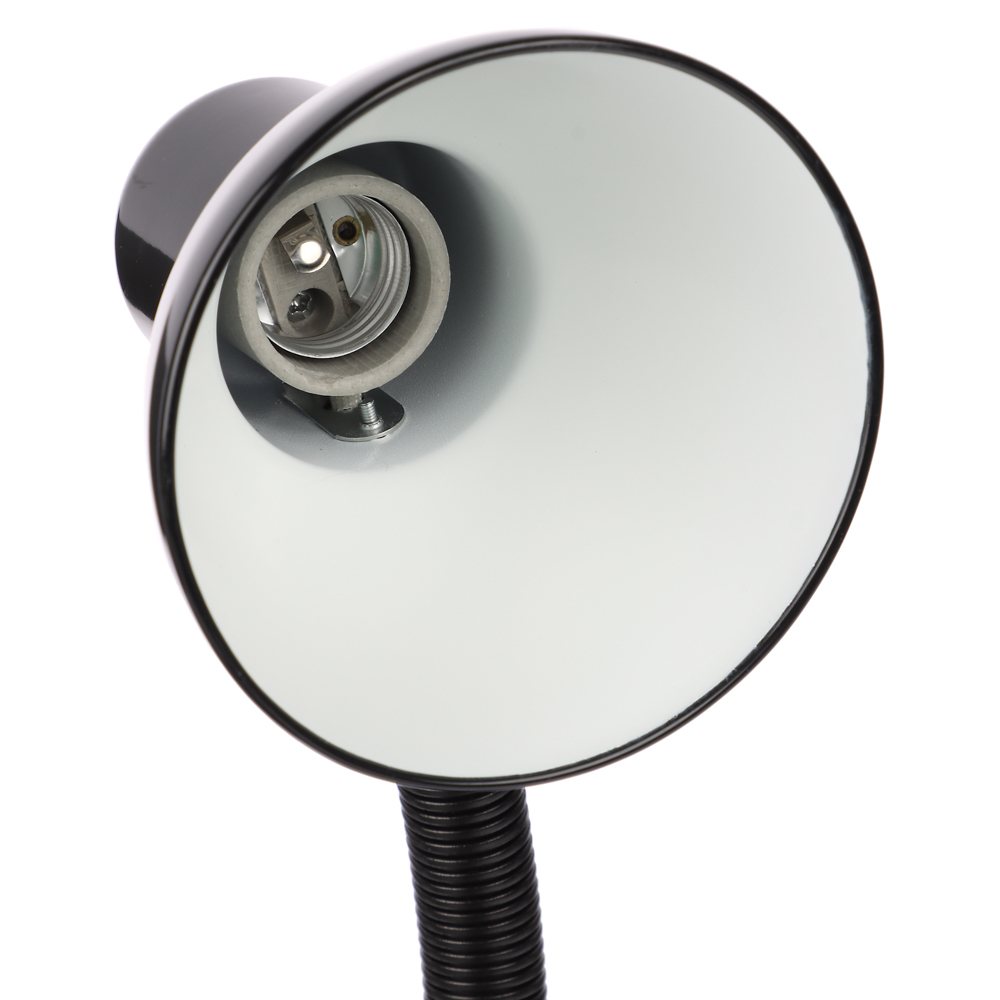 FORZA Лампа настольная, Е27, 28см, 40Вт, 220В, с выключателем, шнур 75 см, черный - #6