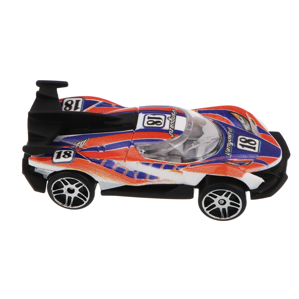 ИГРОЛЕНД Набор машинок, 6 шт, "Автоспорт", PP, 33,1х12,1х3,3 см, 2 дизайна - #7