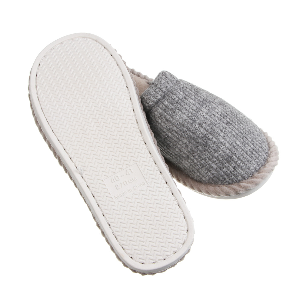 Обувь домашняя, размер 40-41, цвет серый, #3 - #4