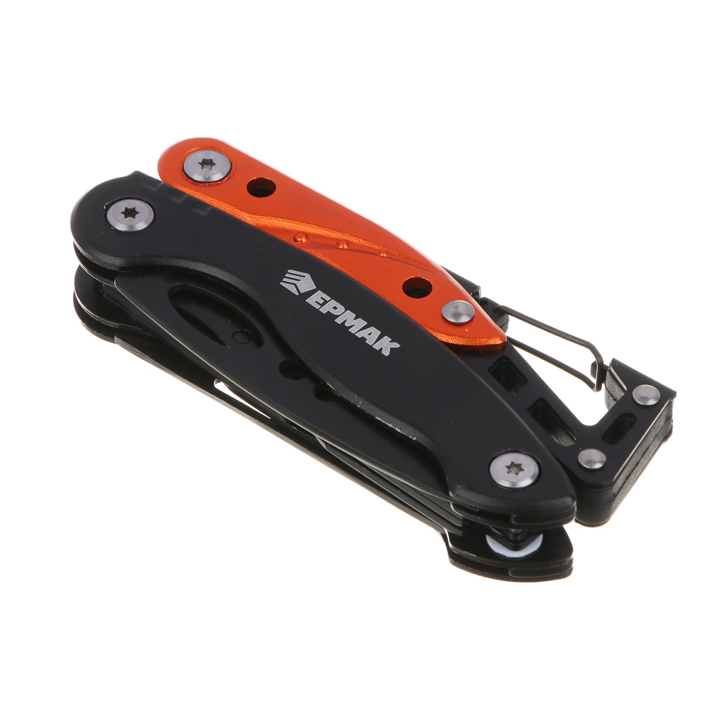 ЕРМАК Инструмент многофункциональный на карабине, 8 в 1, нерж. сталь, алюминий - #7