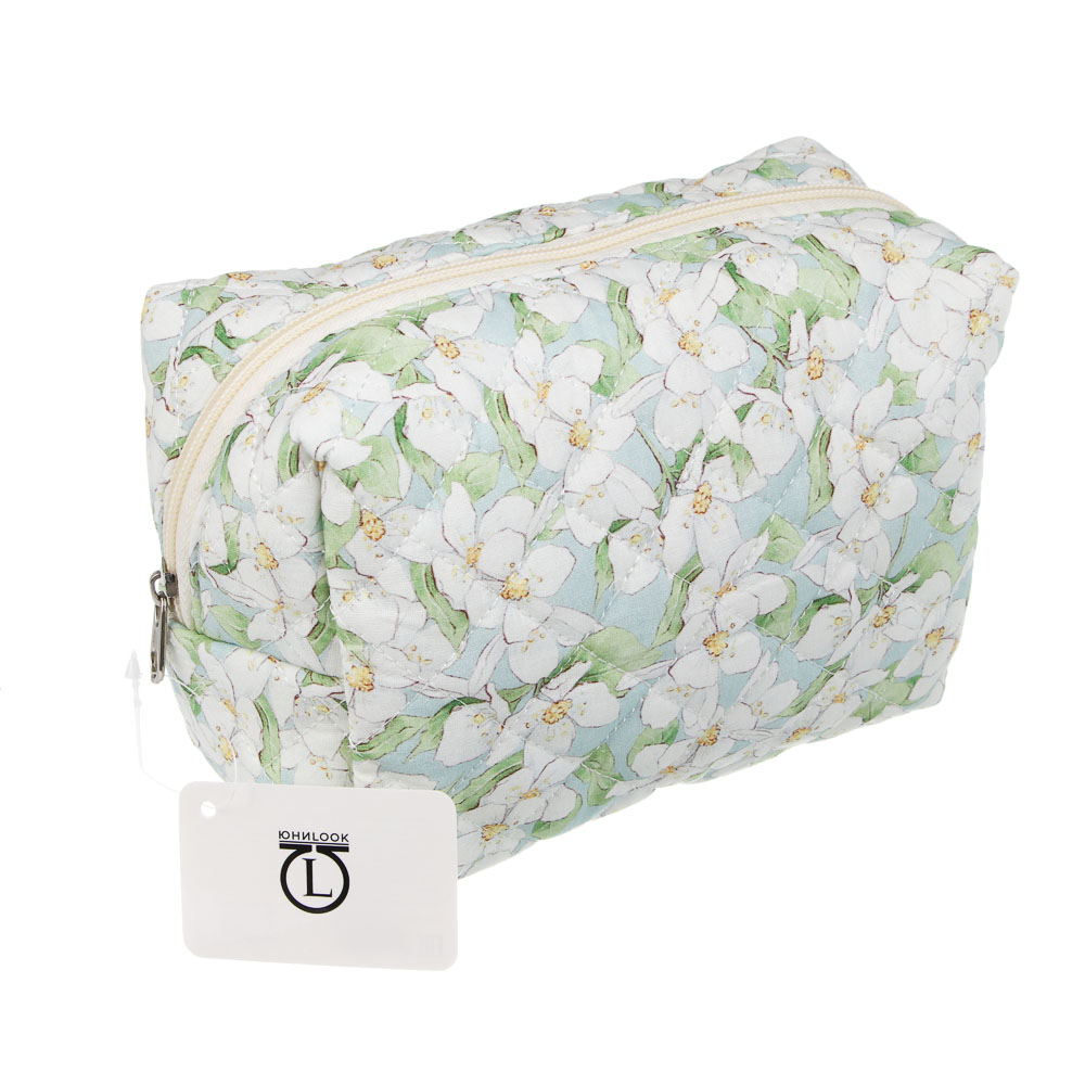 Косметичка "Цветочки" тм ЮL, 17х11х10 см, полиэстер, 3 дизайна - #6