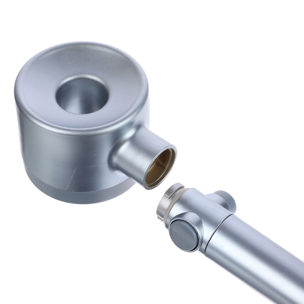 RAIN Лейка для душа, 5 режимов, с фильтром, кнопка-стоп, 80мм, светло-синий - #4