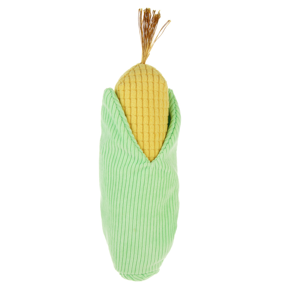 Игрушка для собак тм VETTA, мягкая с пищалкой, кукуруза, 22x5,5 см - #1