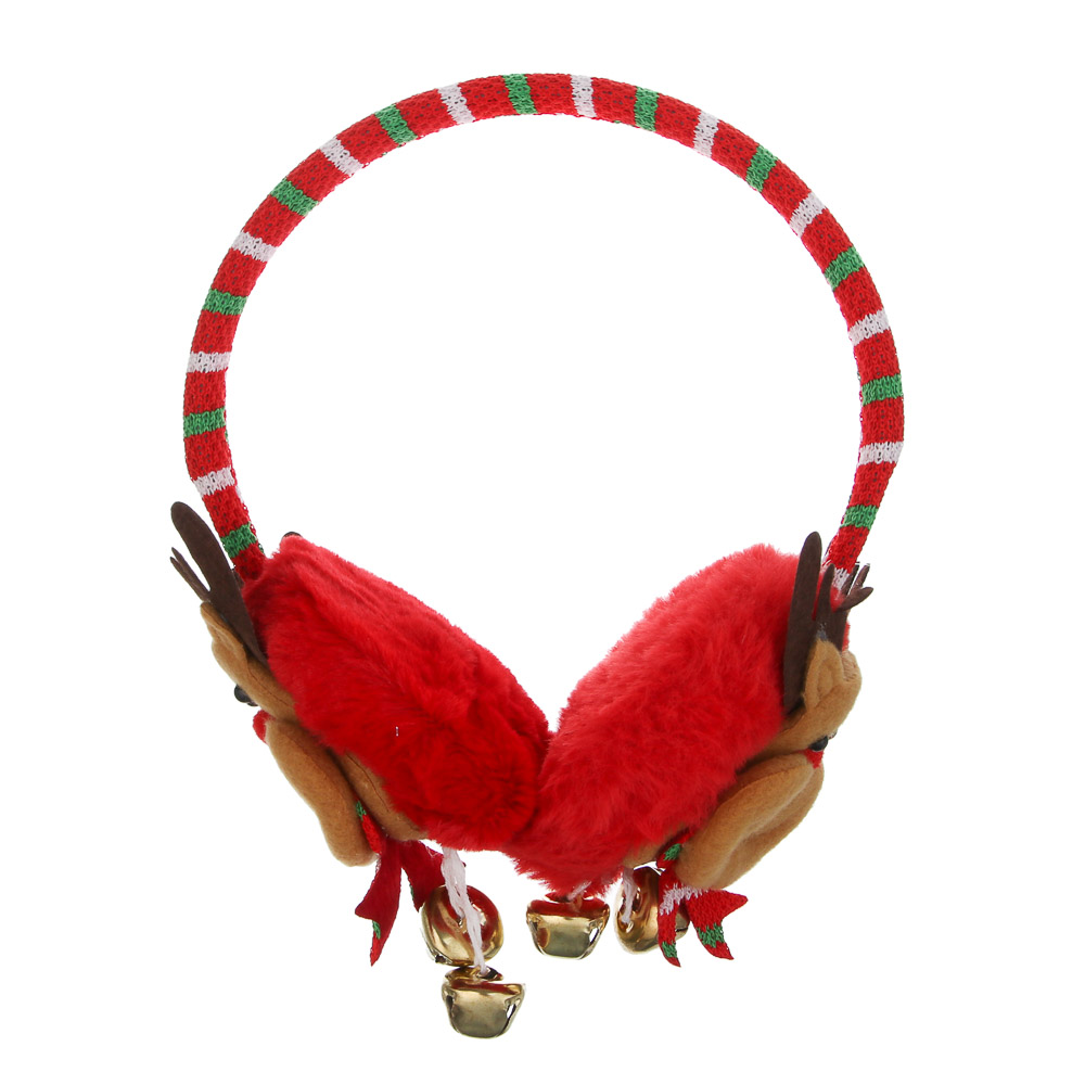 СНОУ БУМ Ободок-наушники с новогодними персонажами, диаметр 13,5см, пластик, полиэстер, 3 дизайна - #5