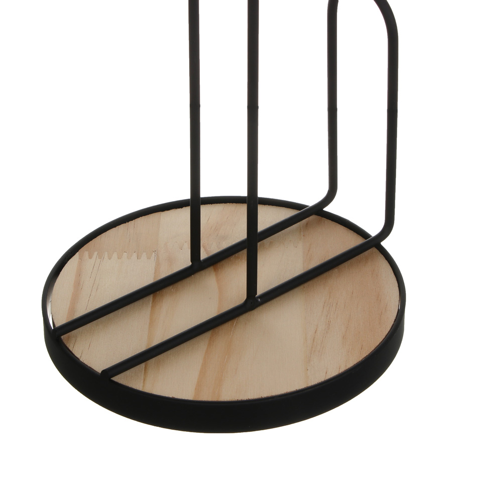 Держатель для бумажных полотенец тм VETTA, d15, высота 32 см, металл, дерево - #4