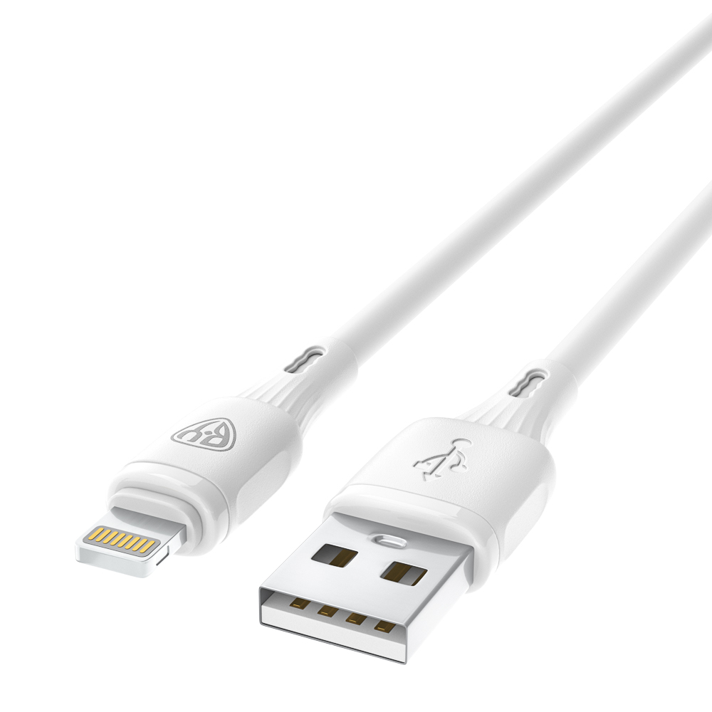 Кабель для зарядки USB(A)-iP BY Twist, 12Вт, 1 м, 2.4A, гибкий силикон, белый - #4