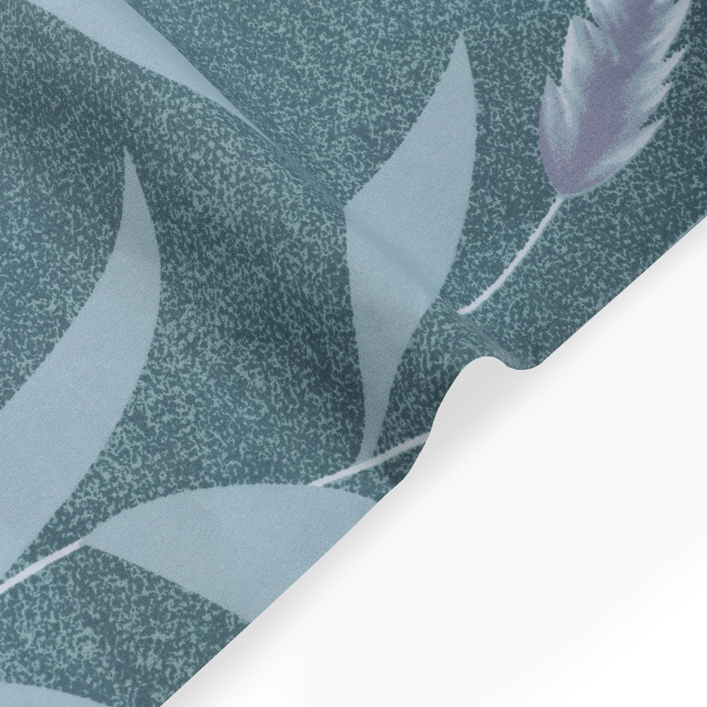 PROVANCE Нэви Комплект постельного белья евро (4 предмета), микросатин, листья - #9