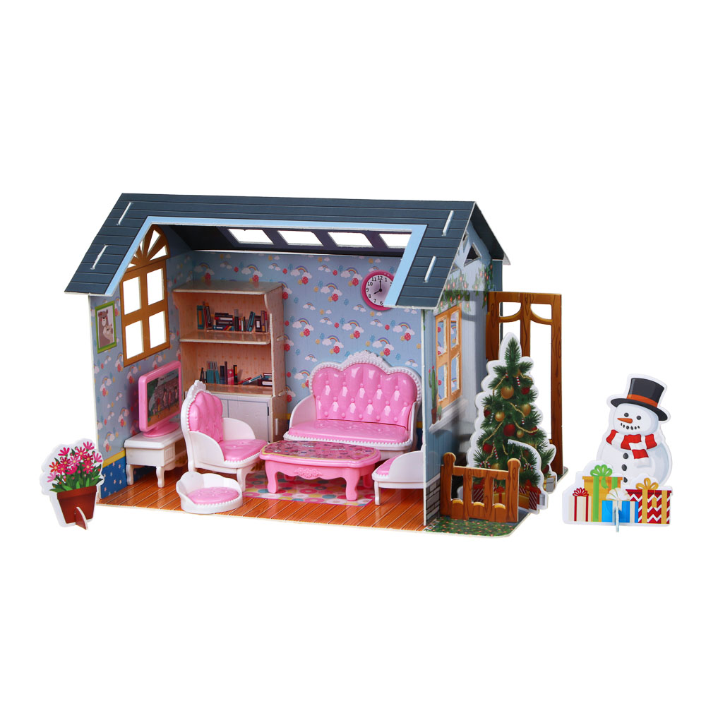 ИГРОЛЕНД Домик с мебелью, PP, ABS, картон, 26,8х7,8х19,4 см, 3 вида - #8