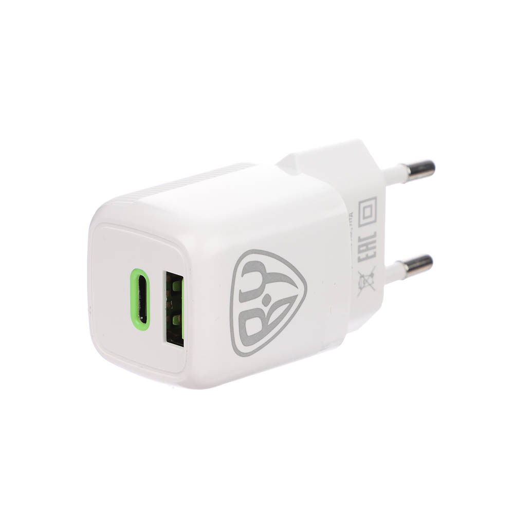 BY Сетевое зарядное устройство MINI 30Вт GaN,USB-C, USB-A, QC,PD,PPS,110-240В,50-60Гц,пластик,белый - #4
