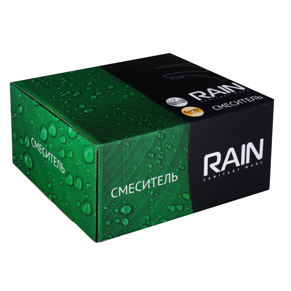 Смеситель для ванны RAIN Малахит, однорычажный, короткий излив, хром - #6