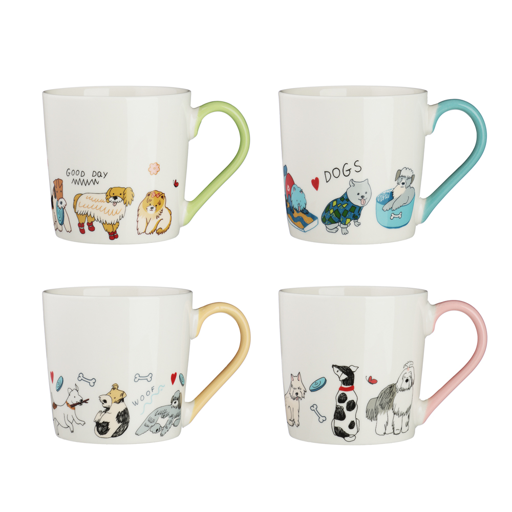 MILLIMI Четыре лапы Кружка 390мл, фарфор, 4 дизайна - #1