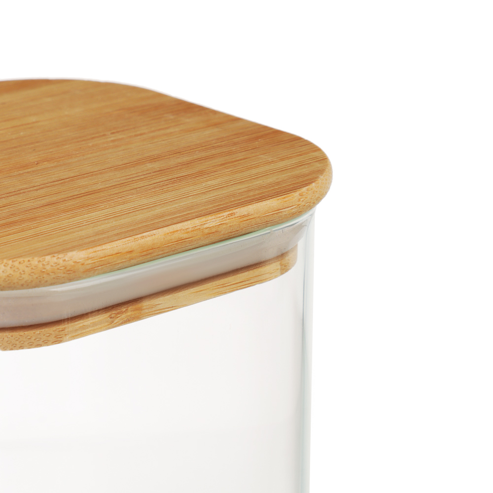VETTA ЭКО Вуд Банка для хранения 1300мл, 18,5х10х10см, стекло, бамбук - #4