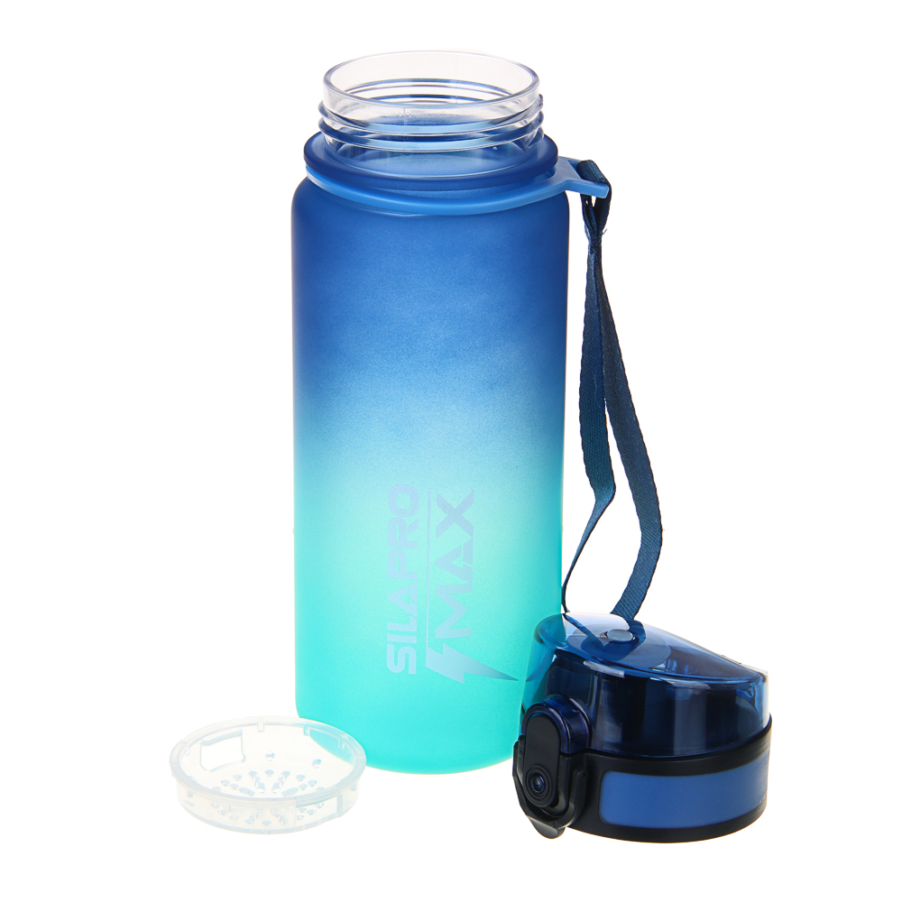 SILAPRO MAX Бутылка спортивная с замком, бирюзовая, 500мл, РС, РР - #7