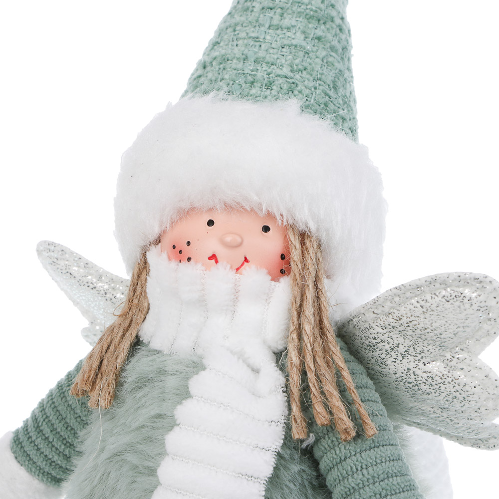 СНОУ БУМ Сувенир Ангелочек 27+11 см, полиэстер, зеленый - #5