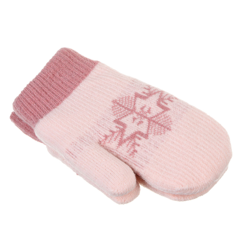 GALANTE Варежки детские на флисовой подкладке, р.14, 100% акрил, разноцветные, ОЗ25-34 - #5