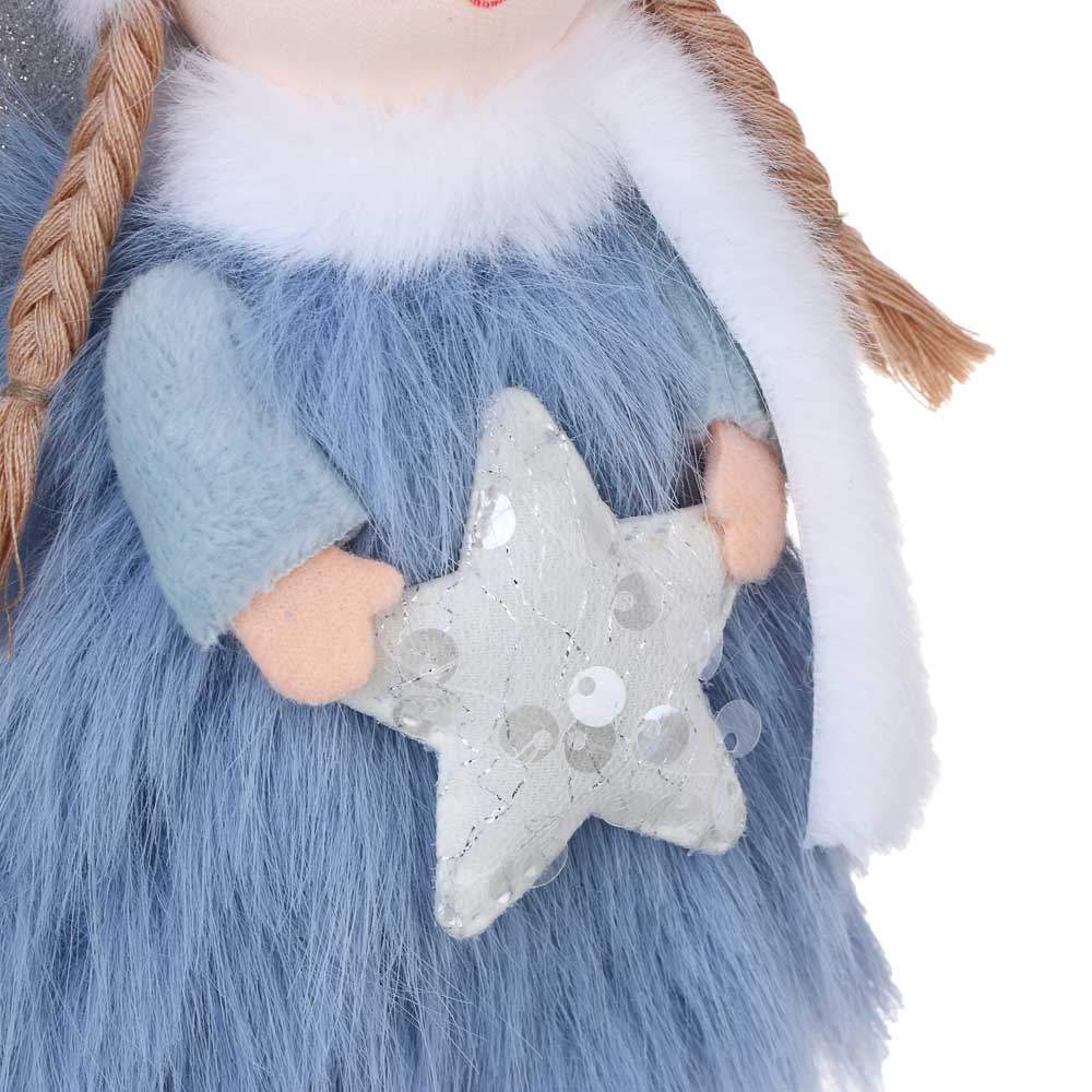 СНОУ БУМ Сувенир Ангелочек 11x4x25 см, полиэстер, синий - #3