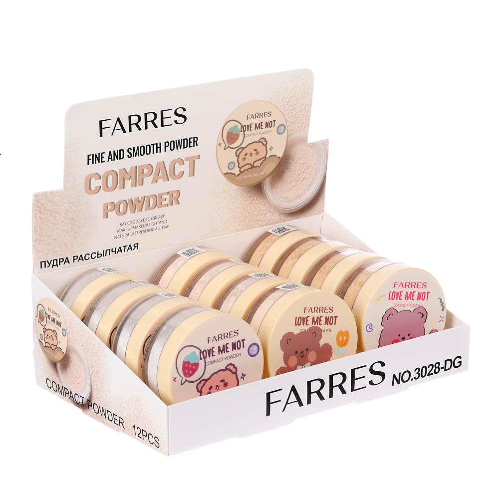 Пудра рассыпчатая матирующая HD-эффект "Love Me Not" тм Farres 13 г - #7