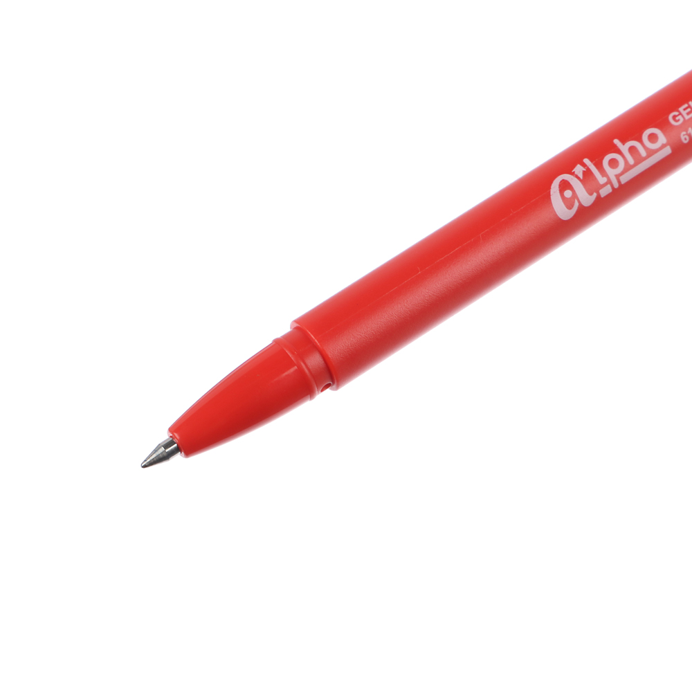 Ручка гелевая синяя "Альфа", цветной корпус, 0,5мм, 4 цв.корпуса, пластик - #4