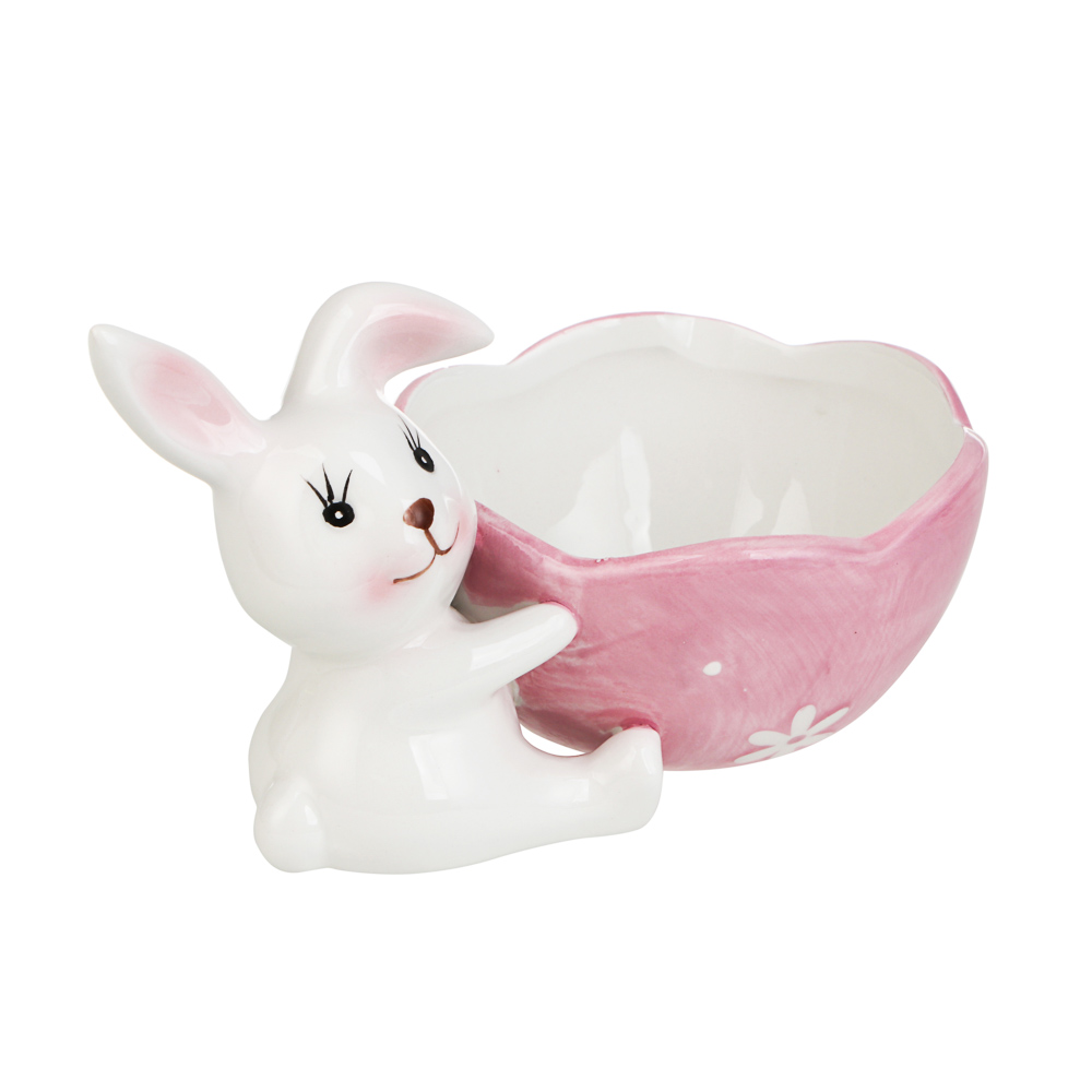 Конфетница тм LADECOR "Кролики" 11x16x9 см, 2 цвета - #3
