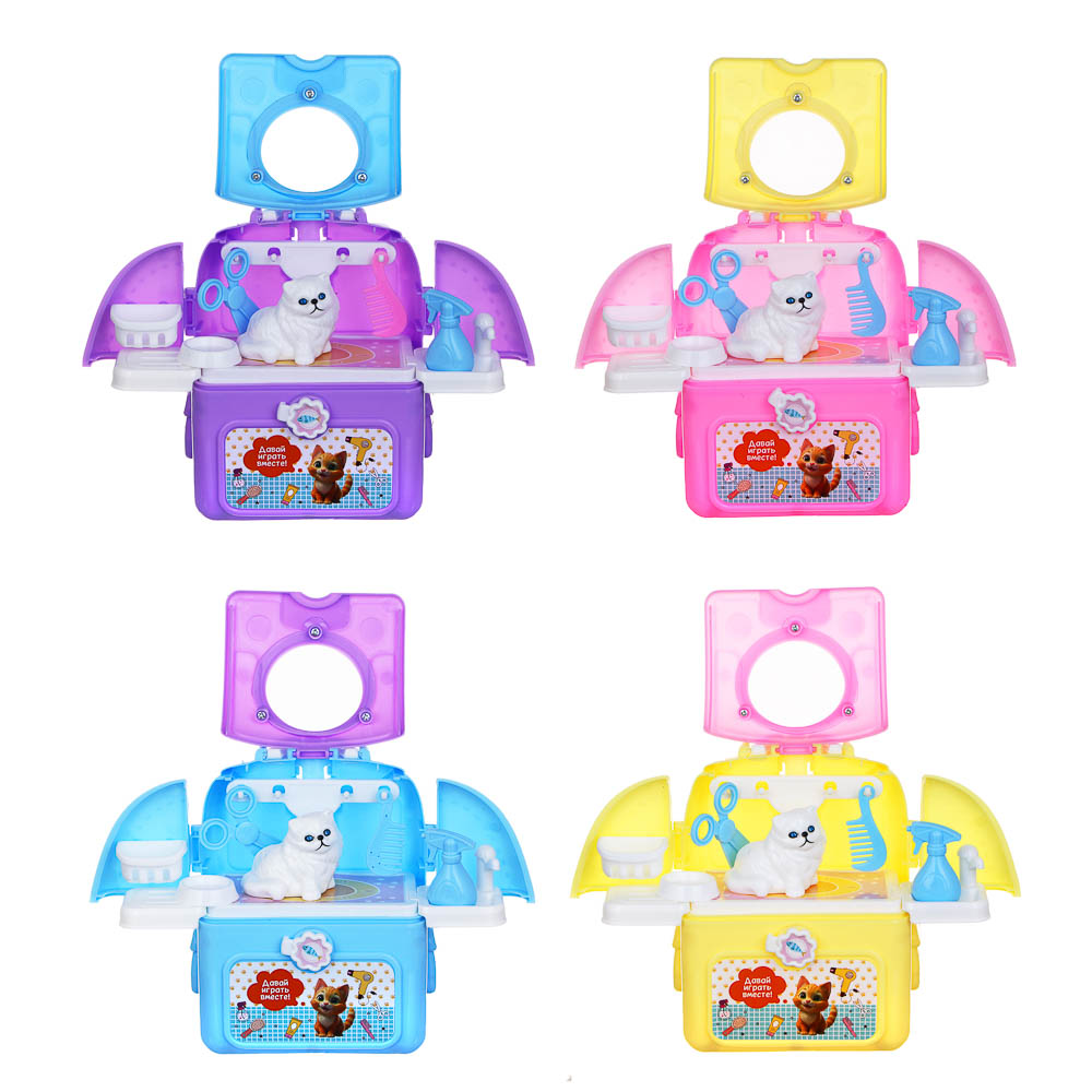 ИГРОЛЕНД Питомец в чемодане с акс., котенок, PP, ABS, 10,6х6,5х15 см, 2 диз. - #2