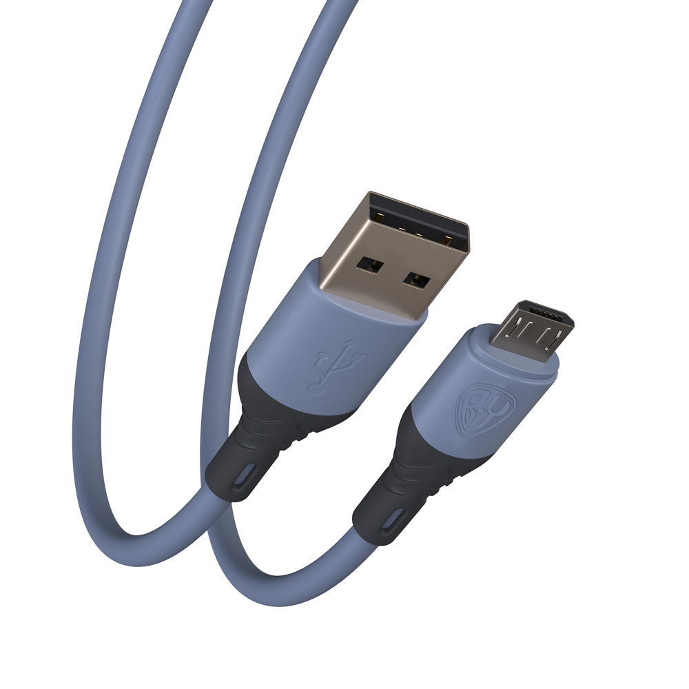 BY Кабель для зарядки Карнавал Micro USB, 1м, 2,4А, фиолетовый - #5