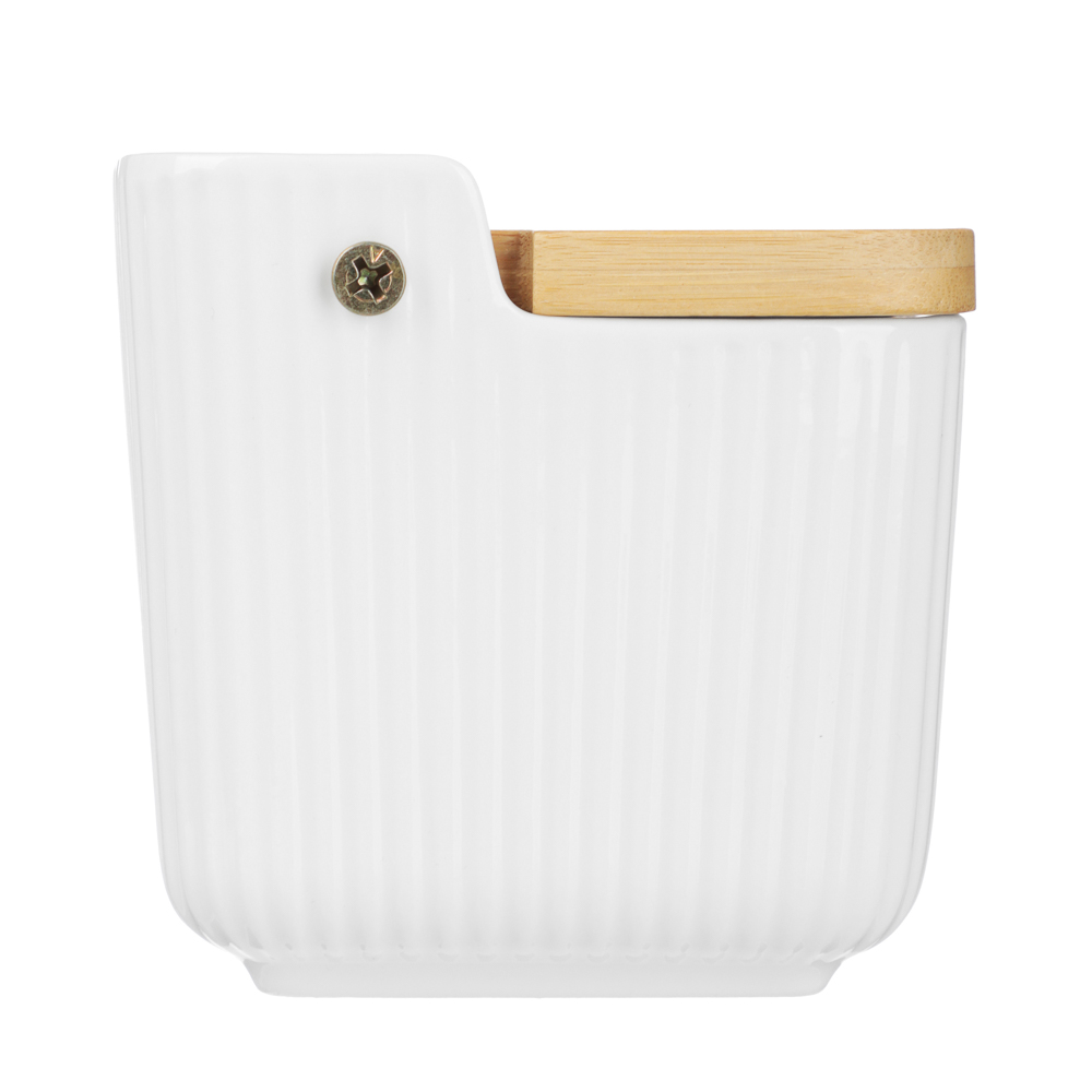 Банка для хранения тм MILLIMI, 350мл, фарфор, бамбук - #6