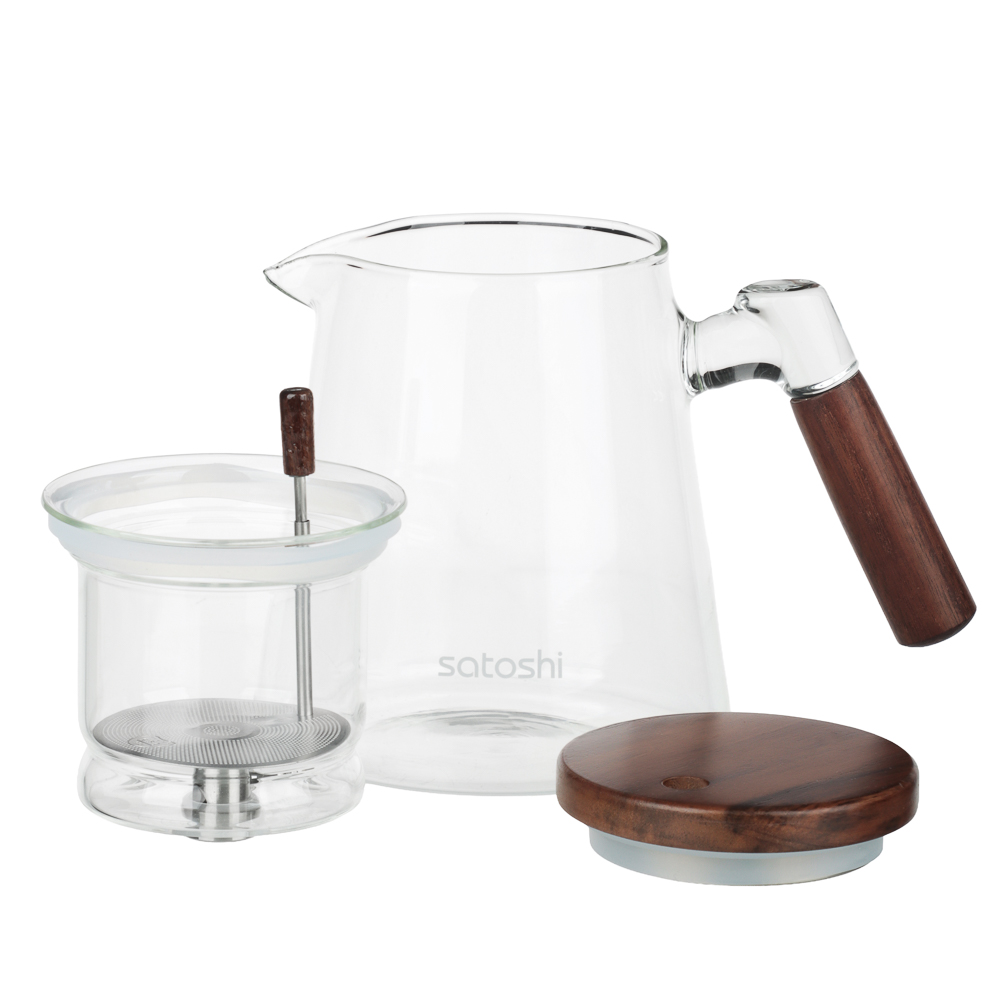 Чайник заварочный тм SATOSHI 900 мл Гунфу, с деревянной крышкой - #9