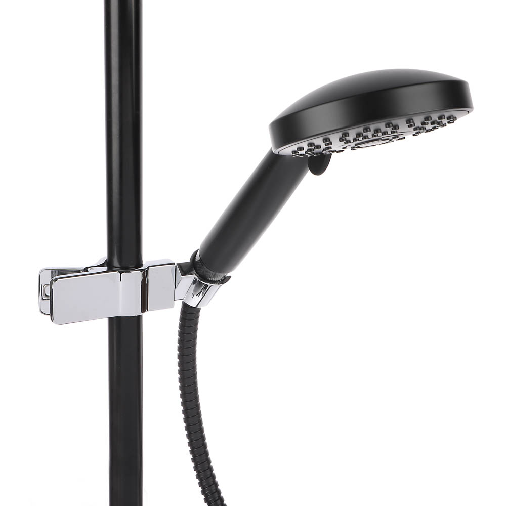 Держатель-прищепка для лейки душа, на штангу и стойку, универсальный, цинк, хром - #8