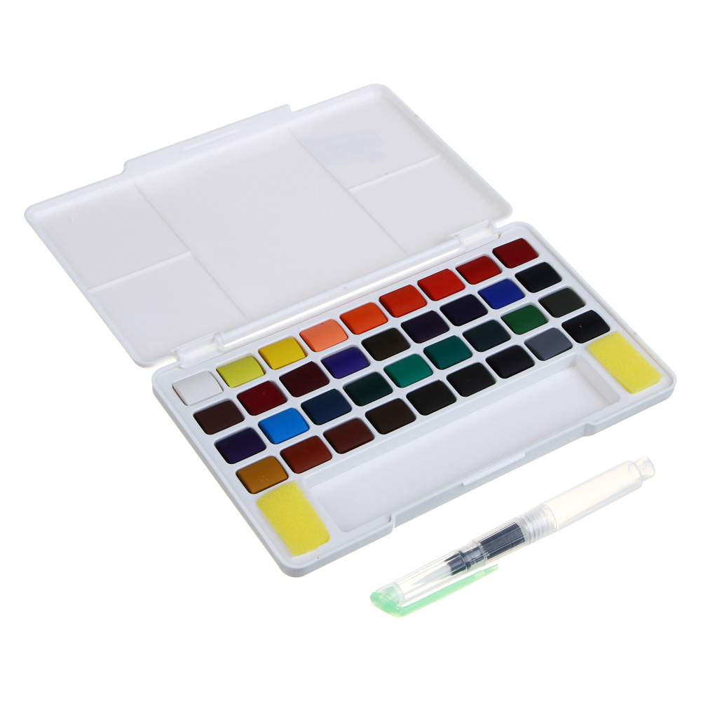 BY Русские Супергерои Акварель 36 цв., кисть с резервуаром для воды, пл.бокс, "Каваи 2" - #5