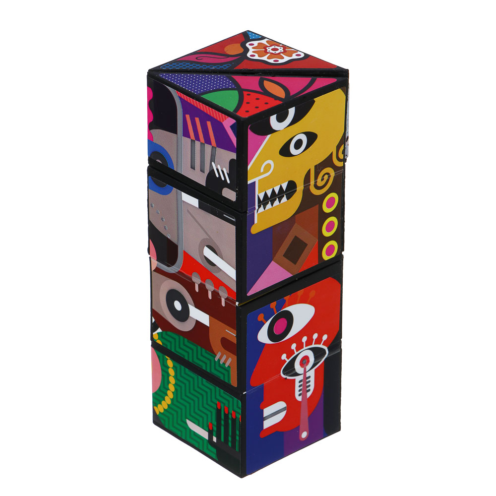 ИГРОЛЕНД Головоломка 3Д "Магнитный куб", PP, 6х6см, 3 дизайна - #10