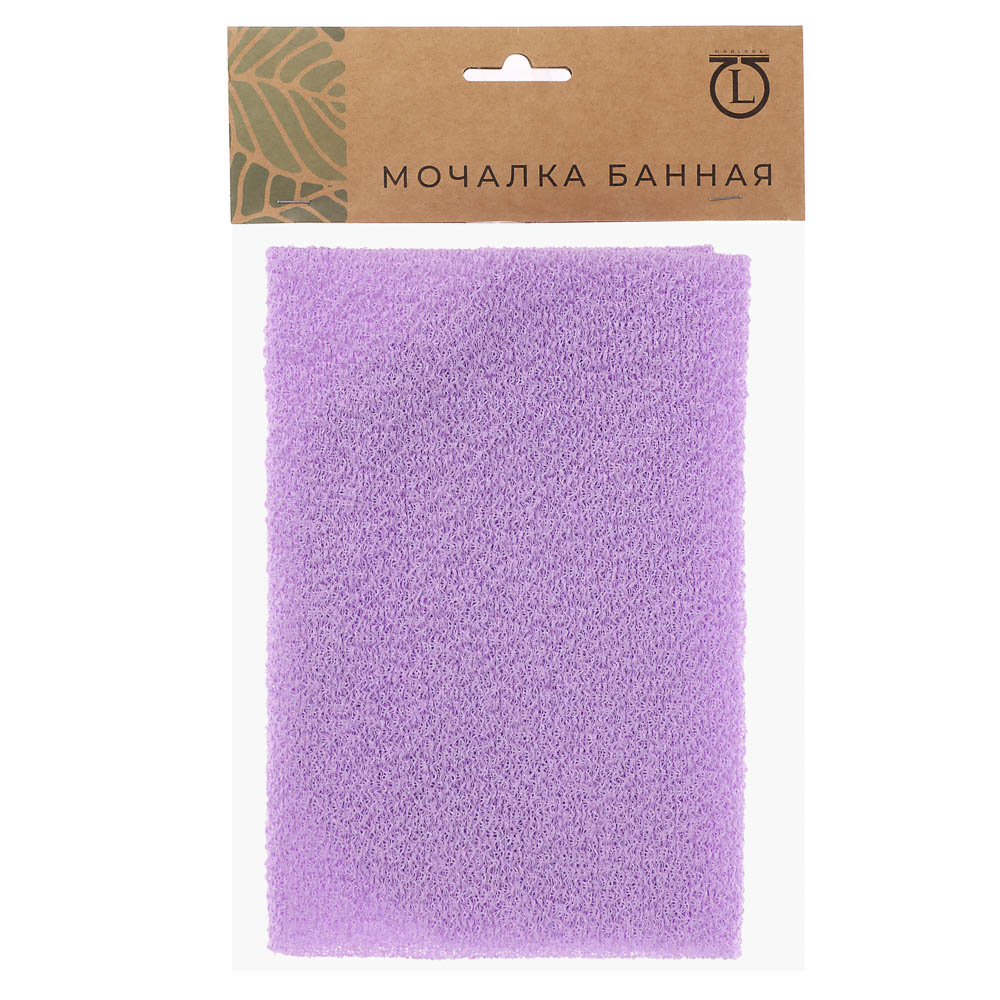 ЮL Мочалка пилинг японская для бани и душа с ручками, жесткая, полиэстер, 45х19см, 4 цвета, МС24-07 - #6