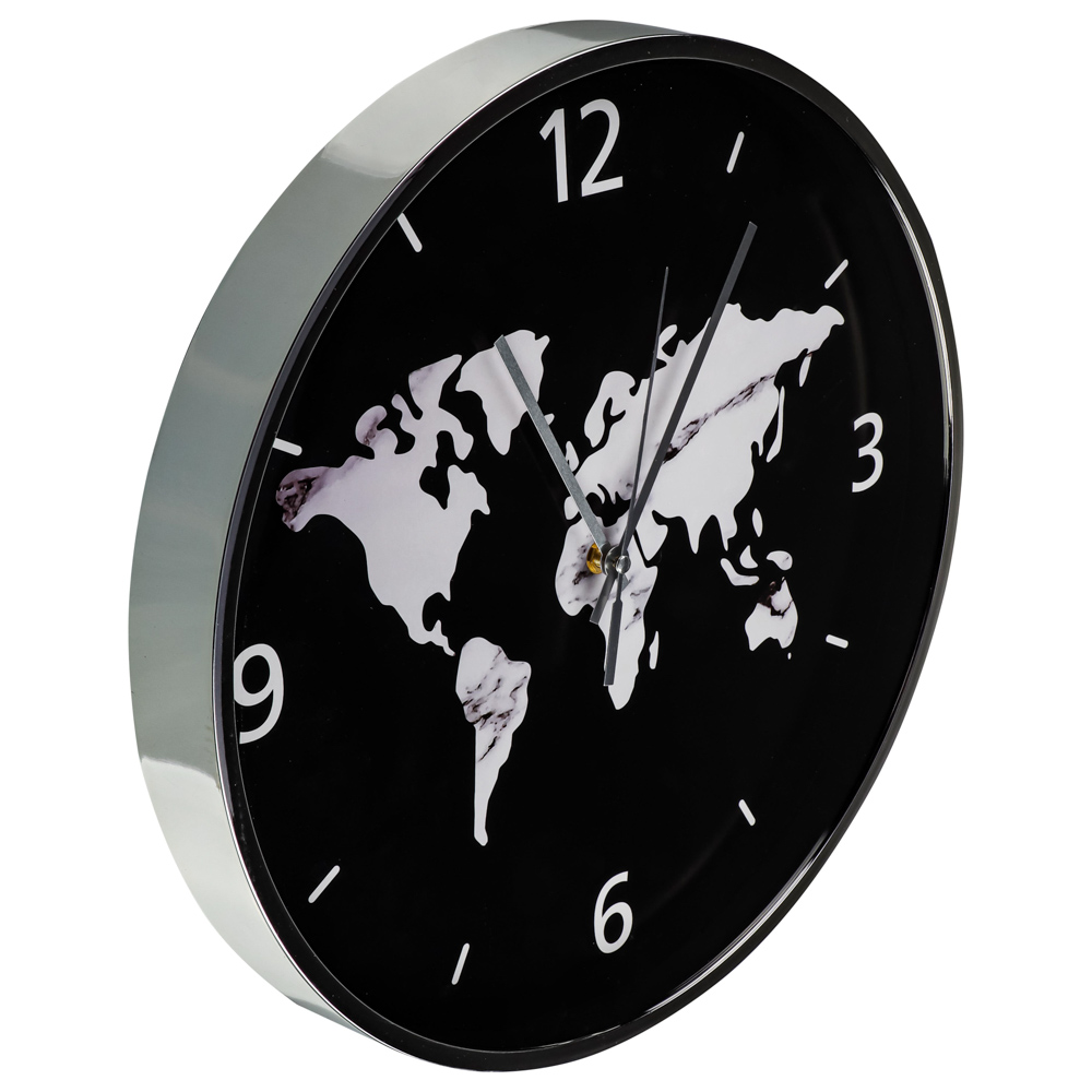 LADECOR CHRONO Часы настенные с мраморной картой, пластик, 50см, 2 дизайна, ЧН-36 - #3