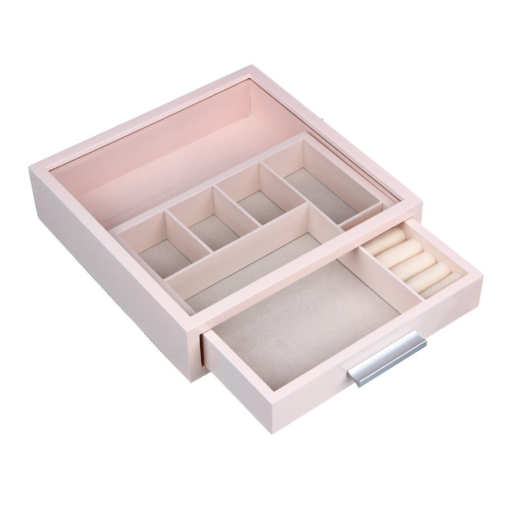 Шкатулка для украшений, полиэстер, 25,5x25,5x6,5 см, арт.07-21 - #3