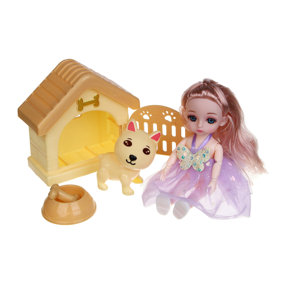 ИГРОЛЕНД Кукла шарнирная 15 см с аксессуарами, PP, ABS, PVC, 22х5,5х20 см, 4 дизайна - #5
