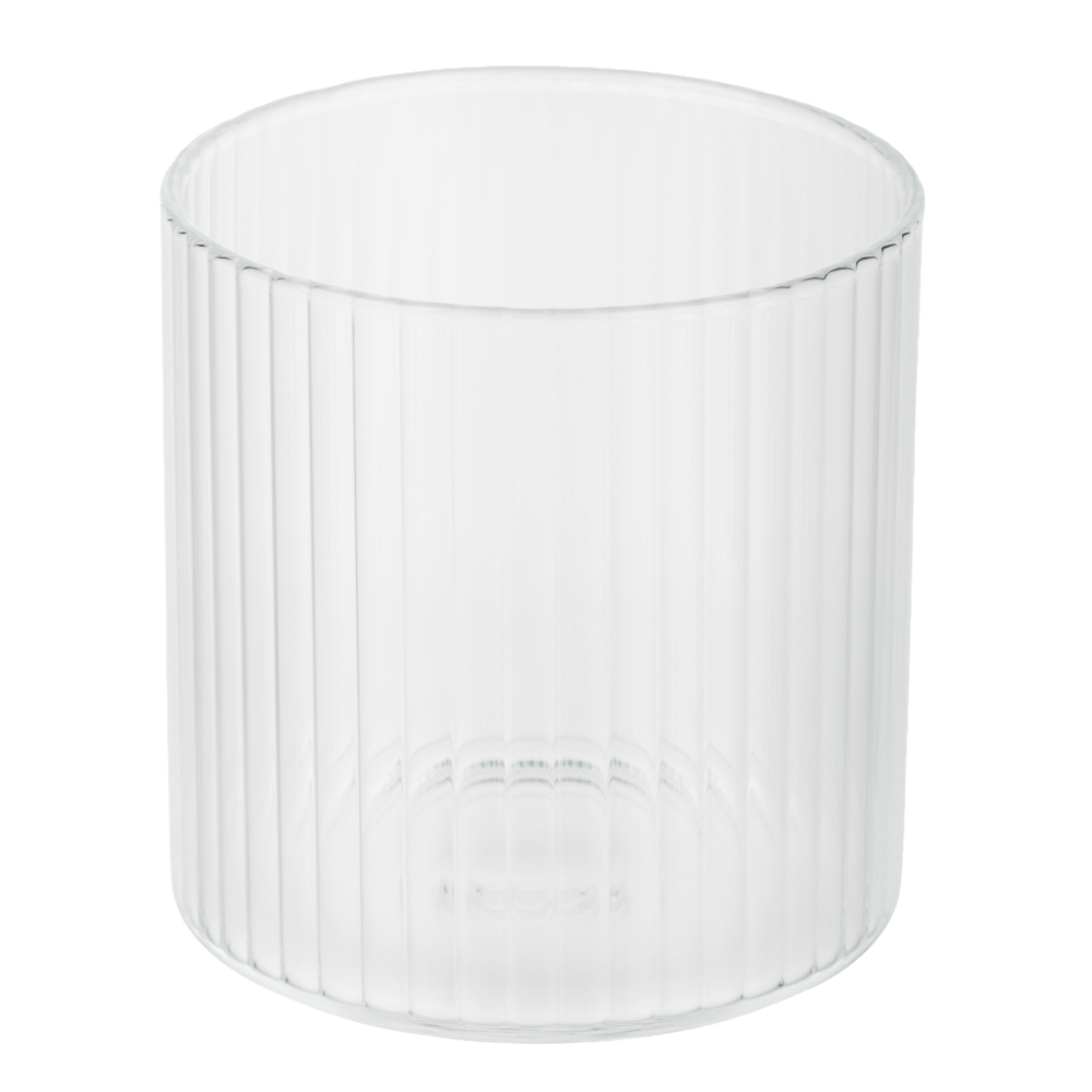 Стакан тм MILLIMI Симпл, 300мл, стекло, рифленый - #1