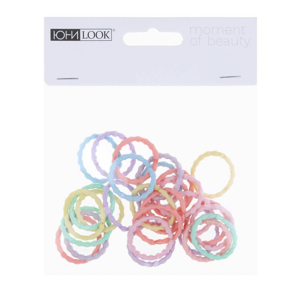 Резинки для волос ЮНИLOOK 25шт, d2см, нейлон, 3-4 дизайна, ACS-60 - #1