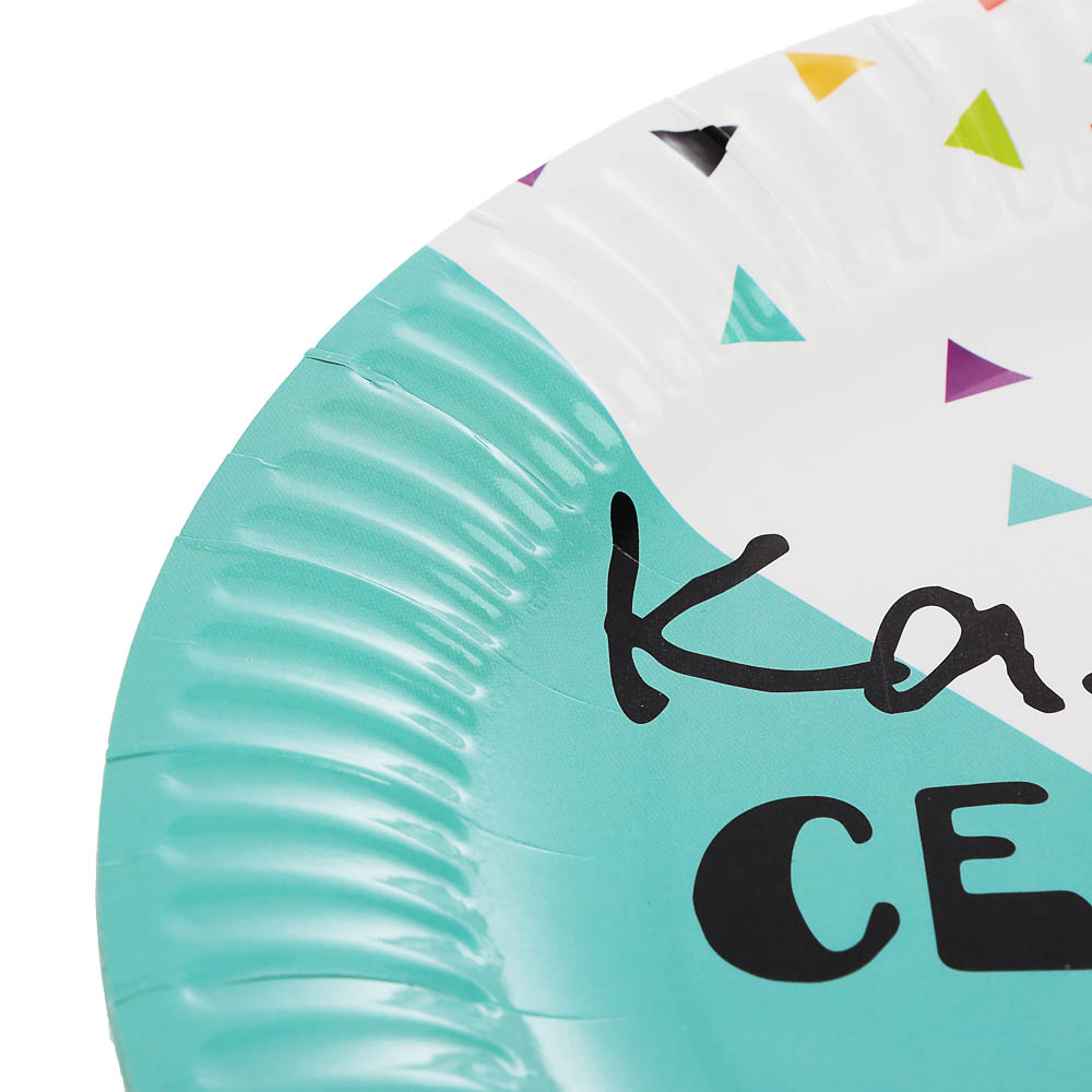 Тарелка бумажная Фуд Party 6шт, 23см - #3