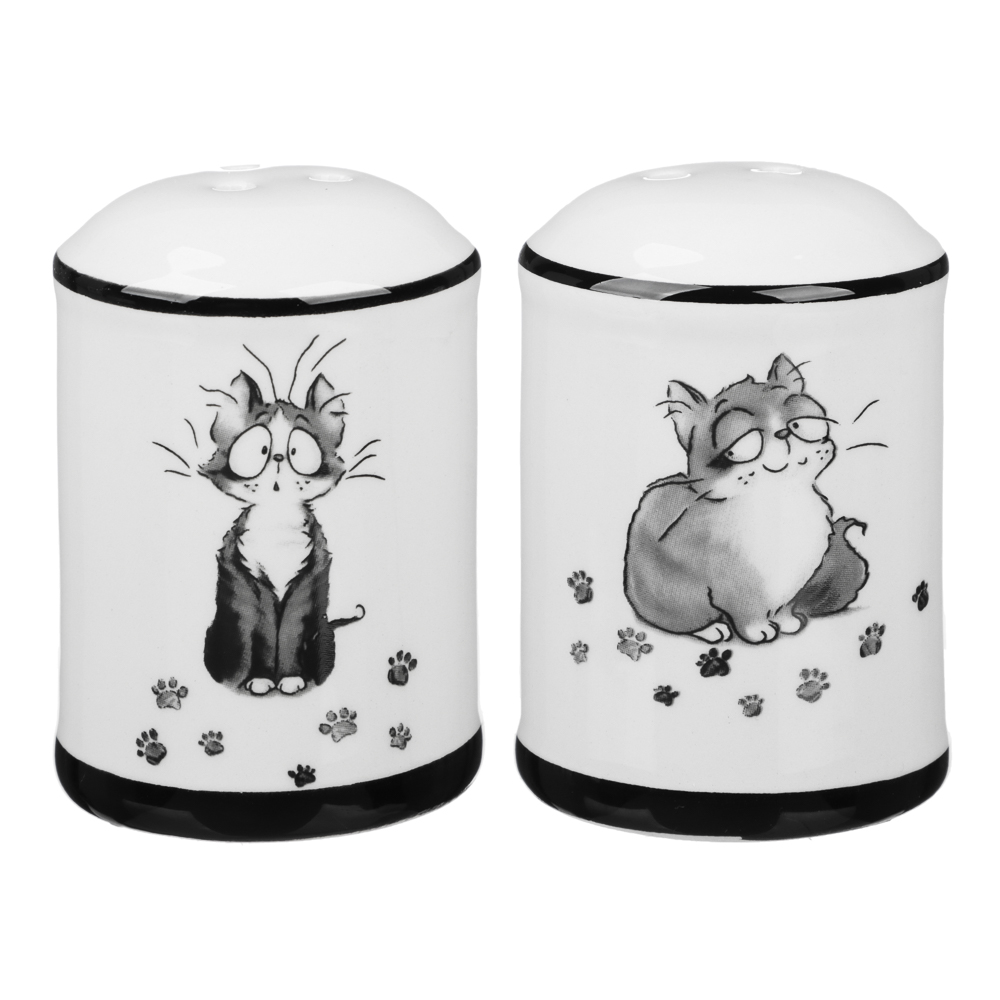 MILLIMI Озорные коты Набор для соли и перца, 4,5х6,5см, керамика - #1