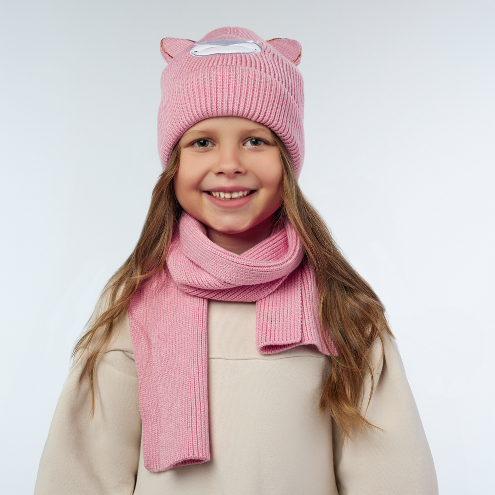 GALANTE Комплект детский 2 пр: шапка р 52-54 и шарф 110х15см, 3 цвета, СЗШ-5 - #1