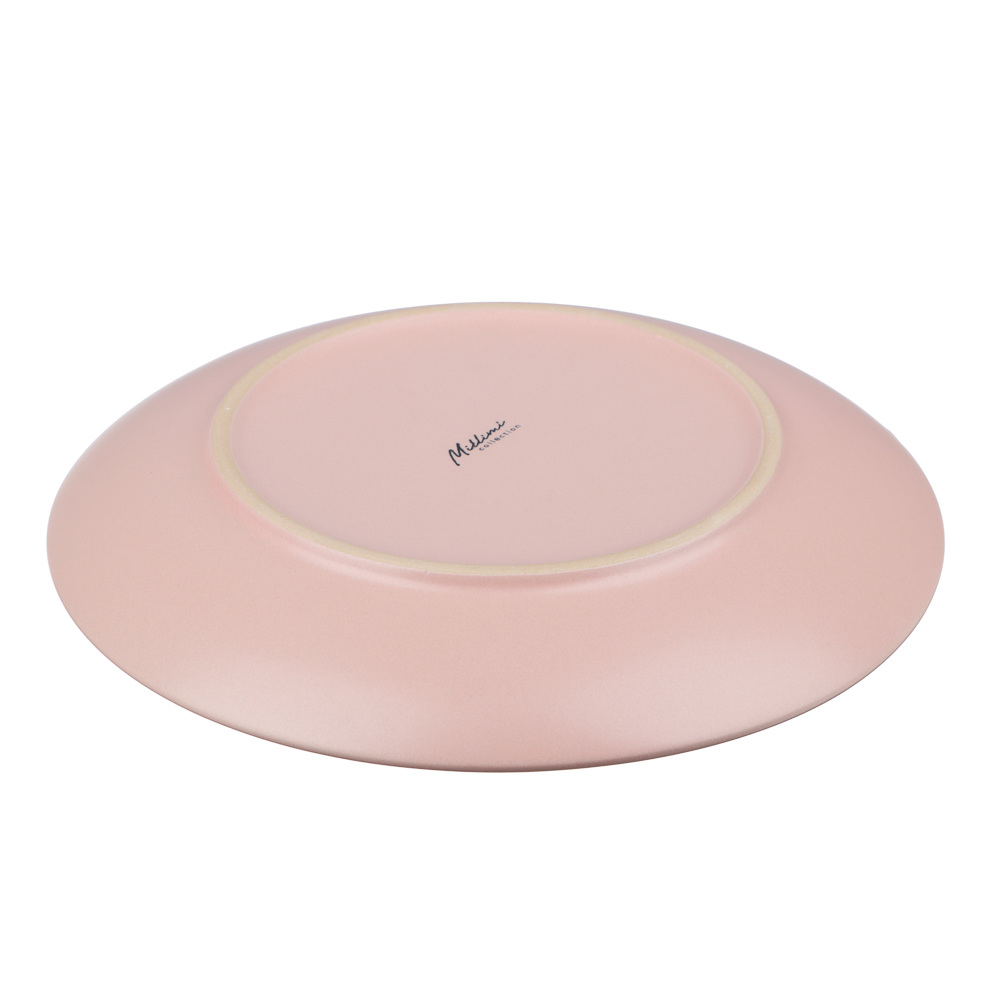 Тарелка закусочная 19см, тм MILLIMI розовый, керамика - #5