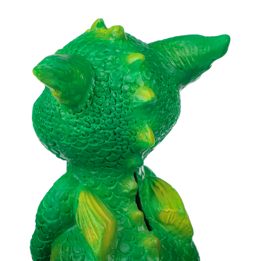 Копилка "Дракоша", высота 18 см, 18x10x12,5 см, гипс, цвет зеленый - #5