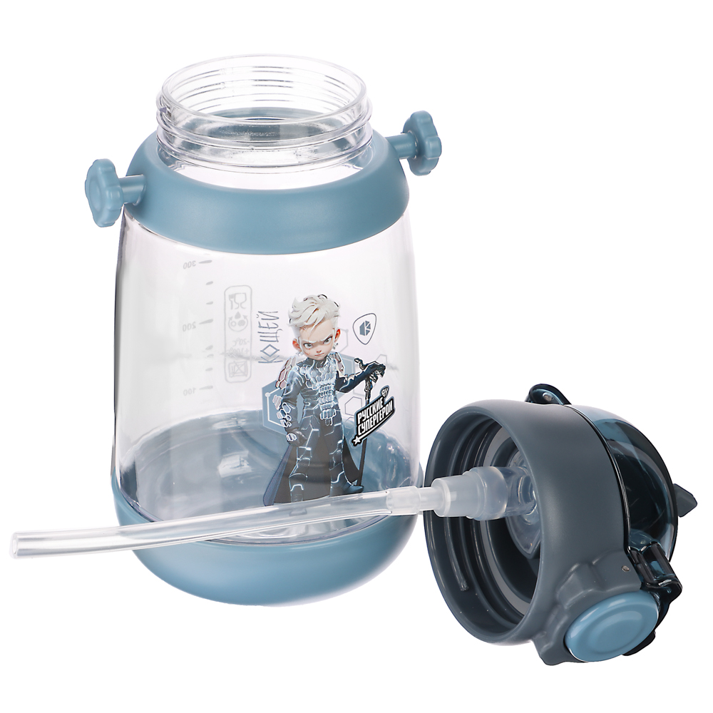 BY Русские Супергерои Бутылка детская с поильником, 8.5x19см,520мл,"Кощей" PC, PP, силикон - #10