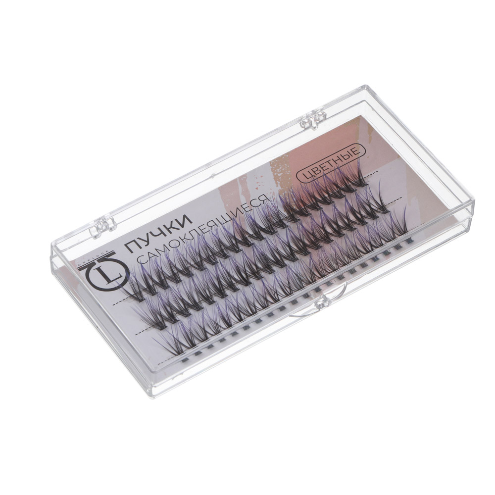 Пучки самоклеящиеся цветные 60 шт тм ЮНИLOOK, синтетика, 12мм, объем 20D, изгиб C, 6 цветов - #3