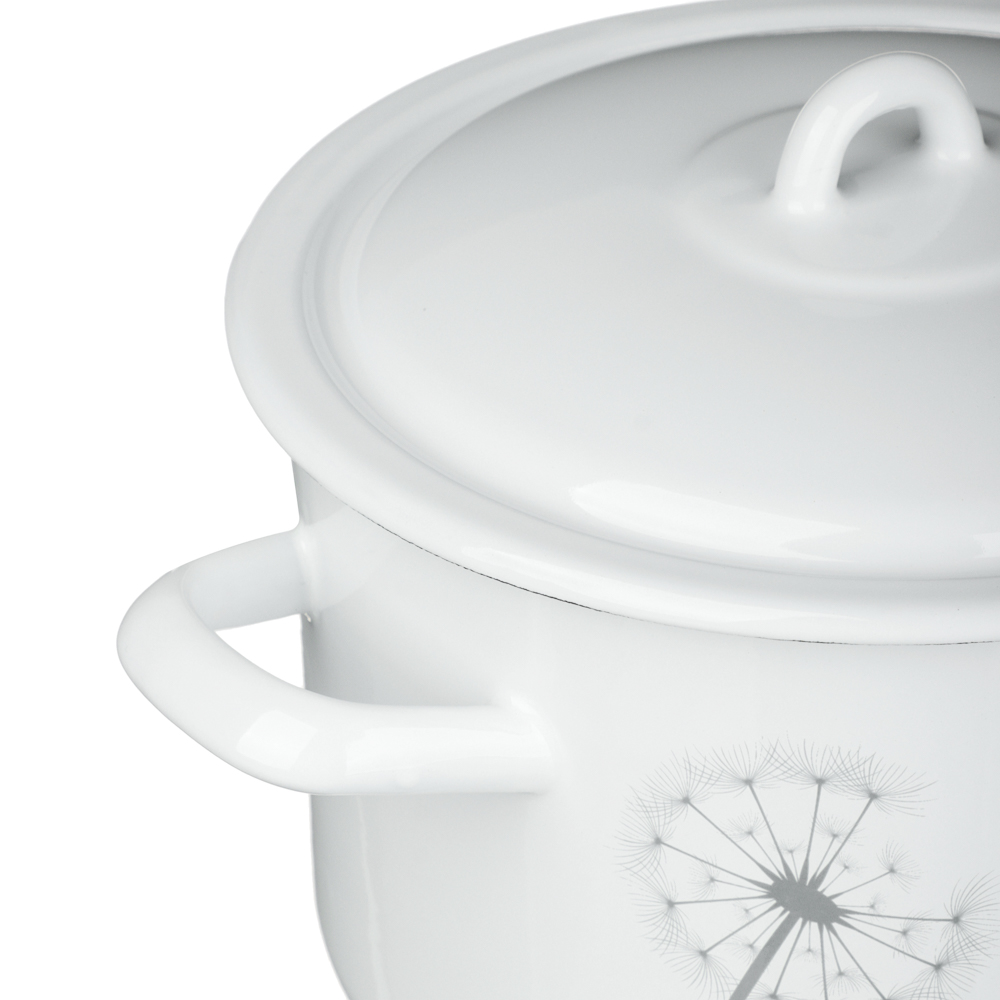 Одуванчик Кастрюля эмалированная 4,3л, индукция - #3